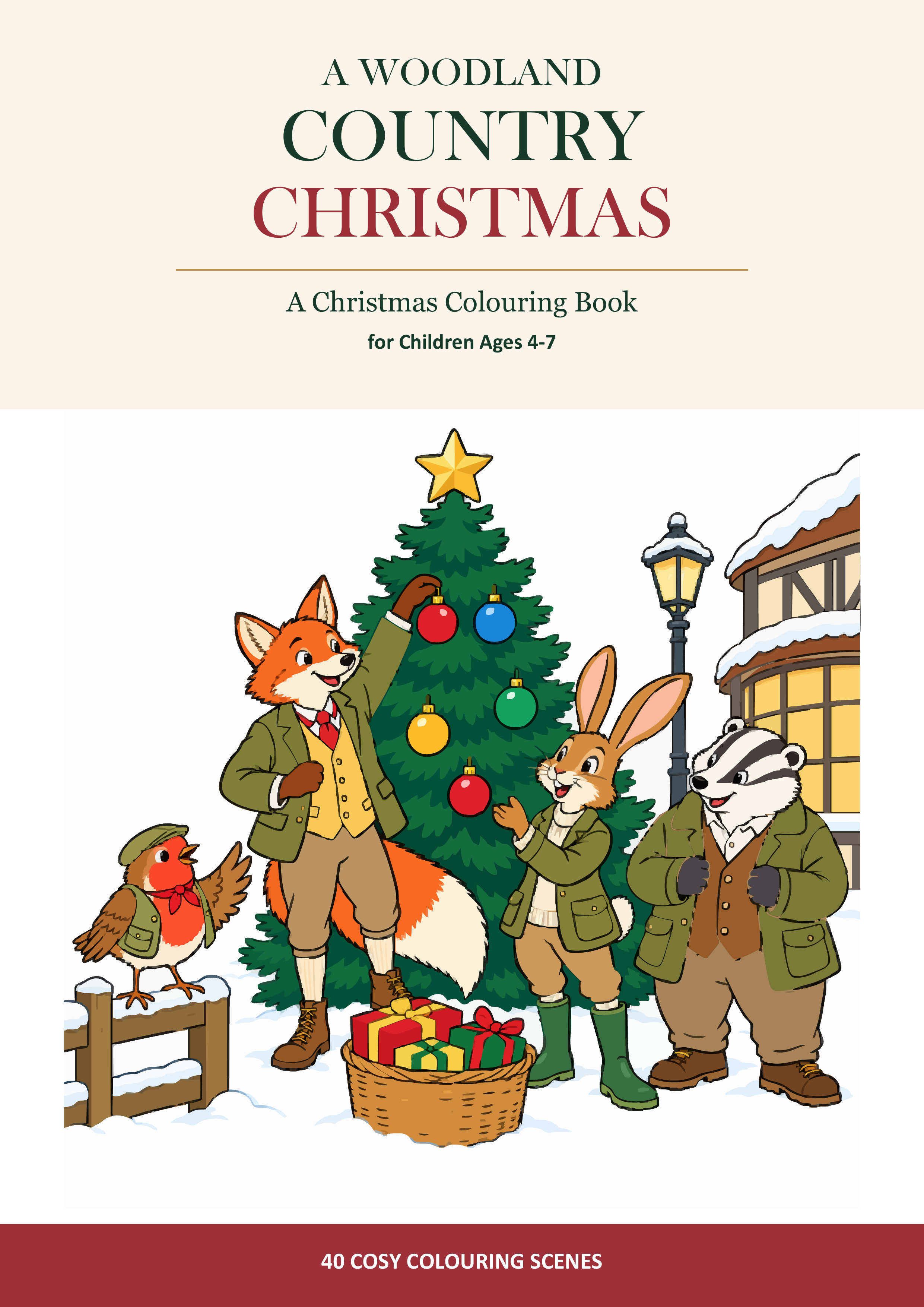A Woodland Country Christmas: forthcoming colouring book for ages 4–7