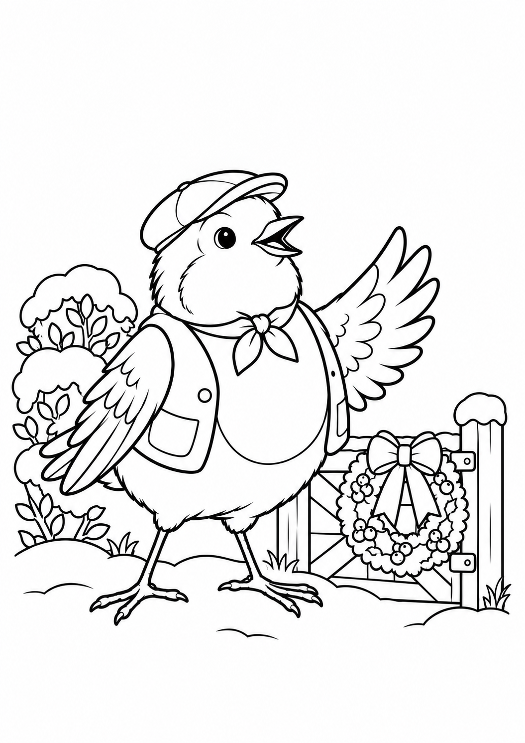 Christmas colouring picture 1